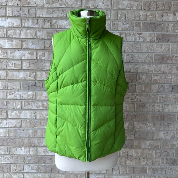 Kenneth Cole Reaction Women's Lime Green Quilted Down Feather Puffer Vest XL 🌸 - Picture 1 of 10